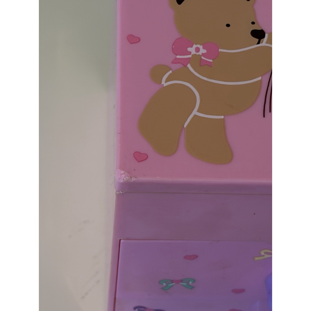 Vintage 1990 Sanrio Tweedle Dee Dee Teddy Bear Jewelry Box Lid Organizer - Picture 3 of 12